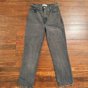 Abercrombie 90's Ultra High Rise Straight Leg Black Jeans - Size 25